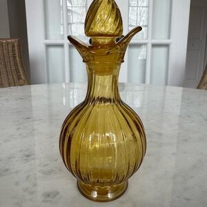 Avon Amber Glass Perfume Bottle